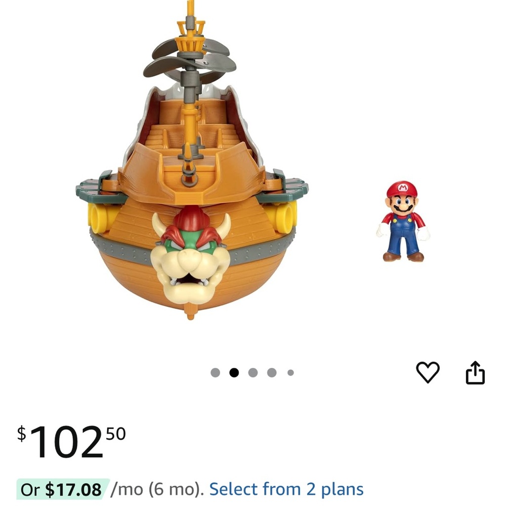 Super Mario Deluxe Bowsers Airship Playset